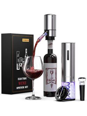 Tomeem Electric Wine Opener Set 4 in 1 With Rechargeable Wine Opener, Aerator